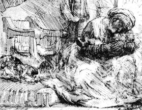 Rembrandt, 1654, The Virgin and Child with Cat